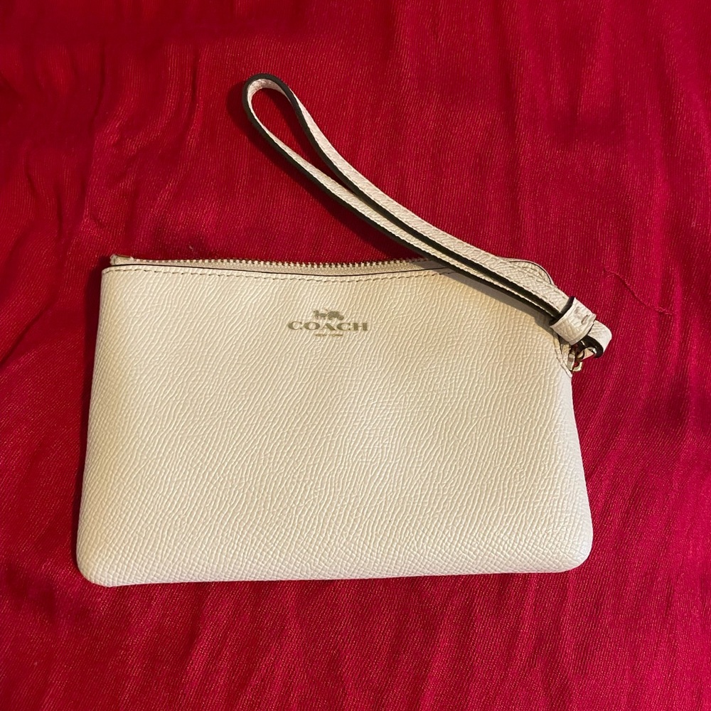 Coach Ivory Wristlet Clutch